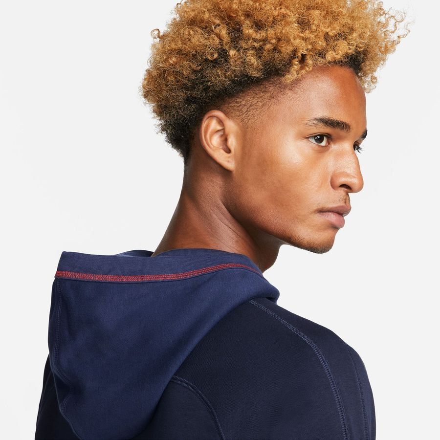 FC Barcelone Sweat à Capuche Fleece Travel - Bleu Foncé
