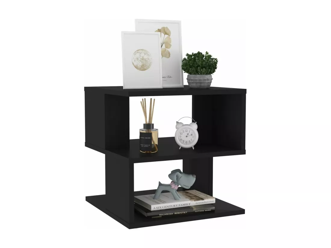 Table d'appoint Noir 40x40x40 cm Aggloméré