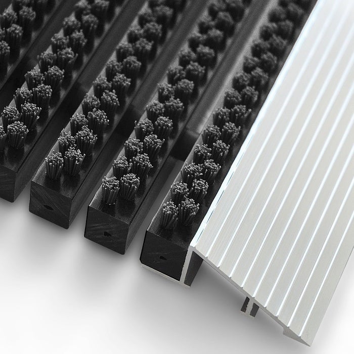 Deurmat - Profi Brush - Vuilvangmat met aluminium frame / Zwart 40 x 60 cm