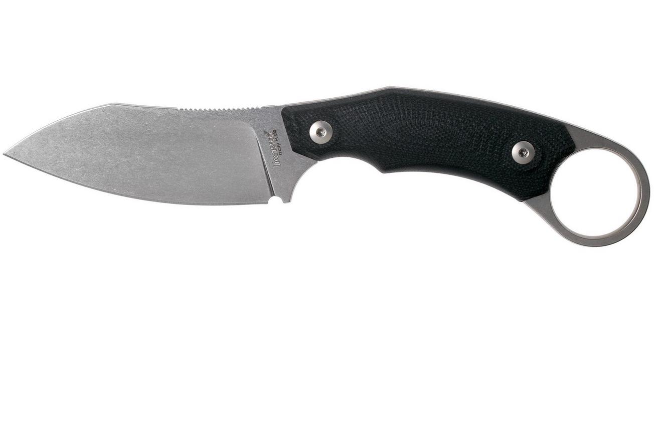 LionSteel H1 Skinner GBK Black G10 vaststaand mes, Tommaso Rumici design