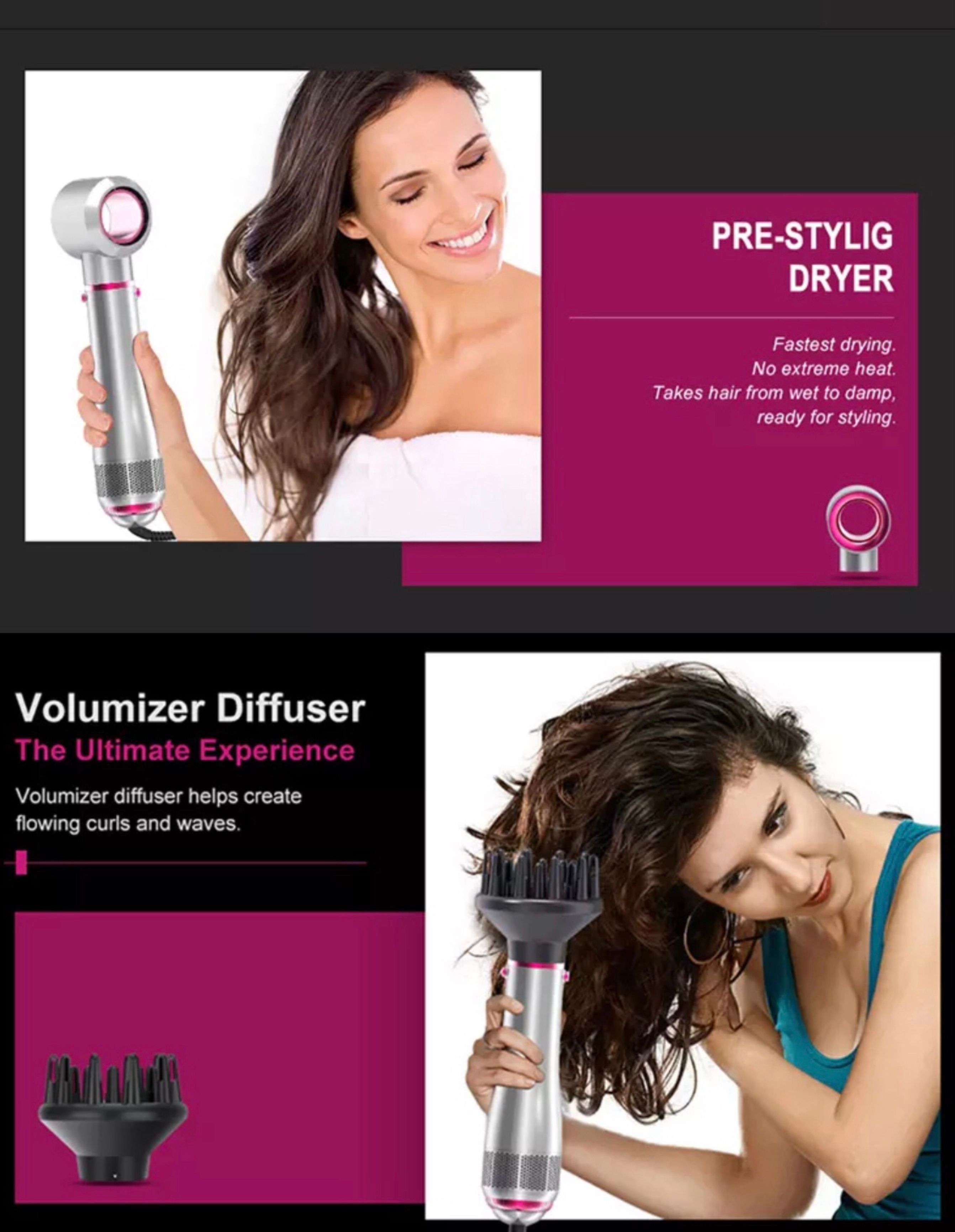 Lalano`S Cosmetics One Step Volumizer 4 In 1 Hairstylist