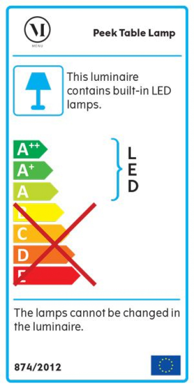 Audo Copenhagen Peek bureaulamp LED zwart