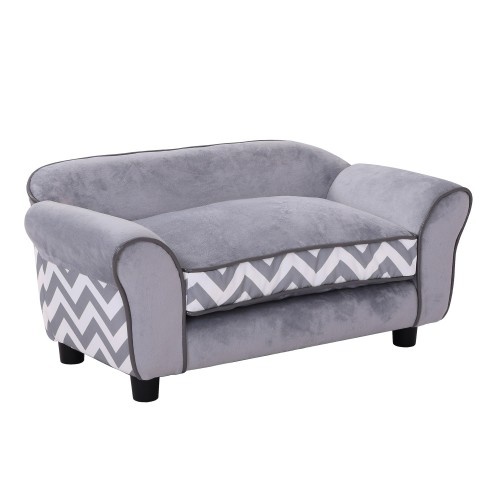 Sofá-cama de design para cães, cinza