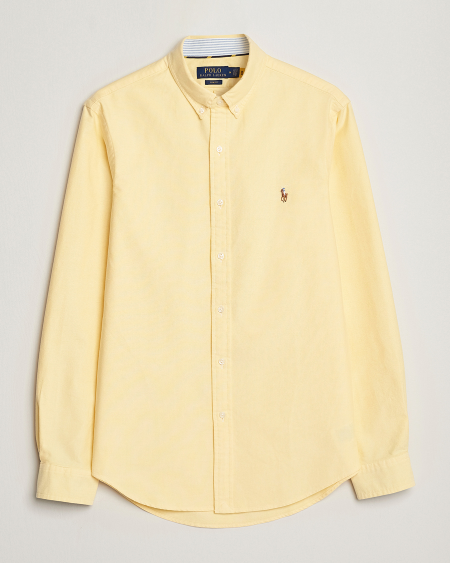 Polo Ralph Lauren Slim Fit Oxford Button Down Shirt Yellow Oxford