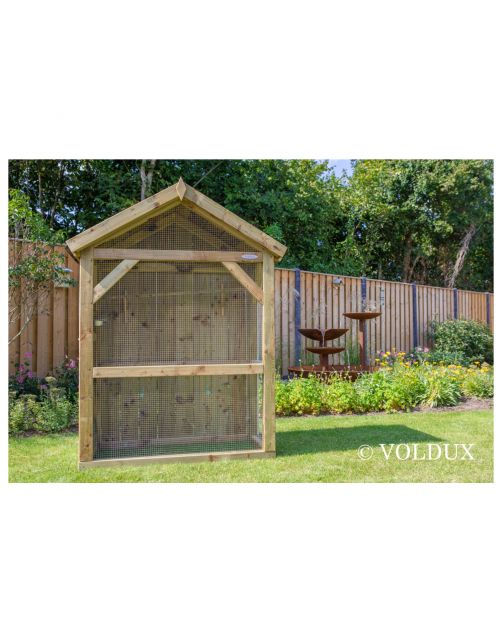 Voldux Volière S1  Deurtje Links - Vogelverblijven - 145x70x190 cm Naturel