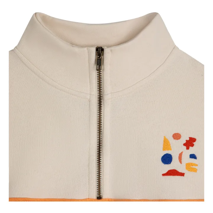 Bobo Choses Sweat Zippé Color Block Coton Bio - Collection Femme  | Orange