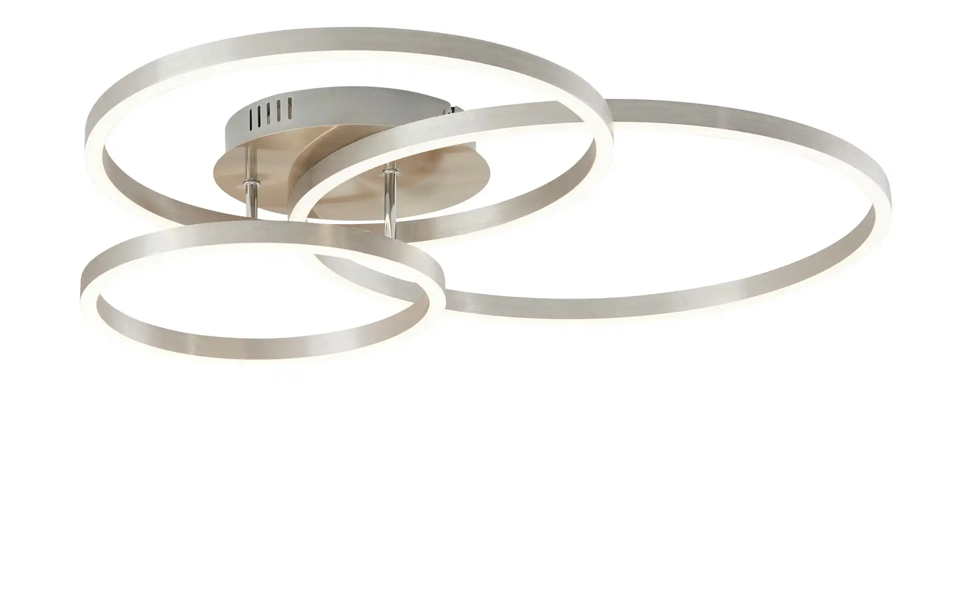 Trio LED Deckenleuchte, Nickel 3 Ringe