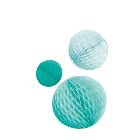 amscan Wabenbälle Aqua Glamor 3 Stück