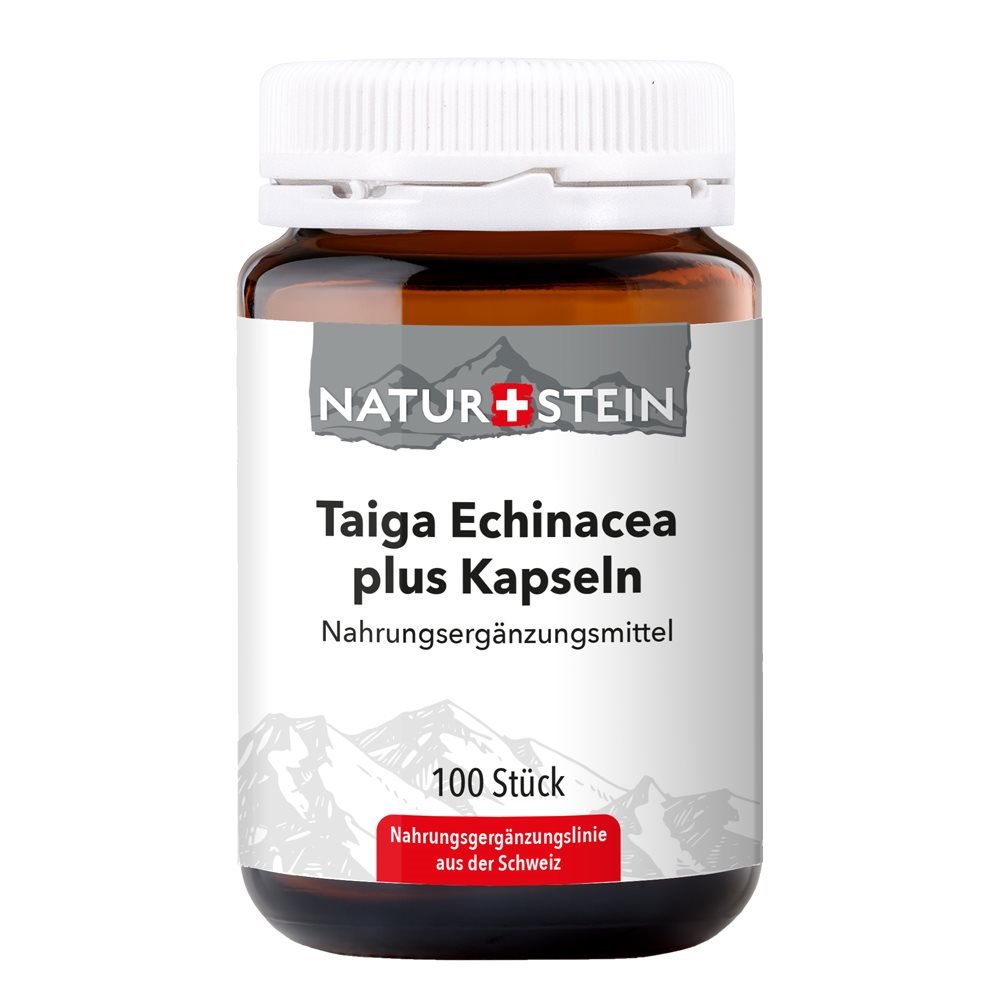 NATURSTEIN Taiga Echinacea plus<br>100 Stück, Glas, Kapsel