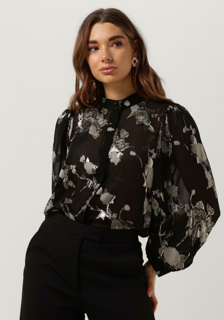 LEVETE ROOM zwarte levete room blouse lr-viva 2 shirt