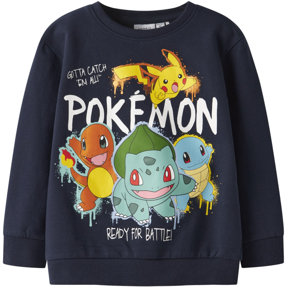 Køb Name It Navy Blazer Nmmnoa Pokemon Nreg Sweat Bru Sky