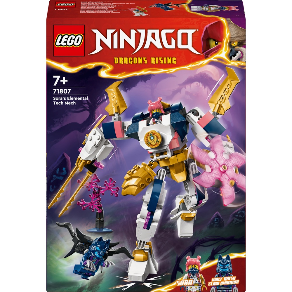 LEGO NINJAGO 71807 Dragons Rising Soras Elementar-Tech-Mech-Set