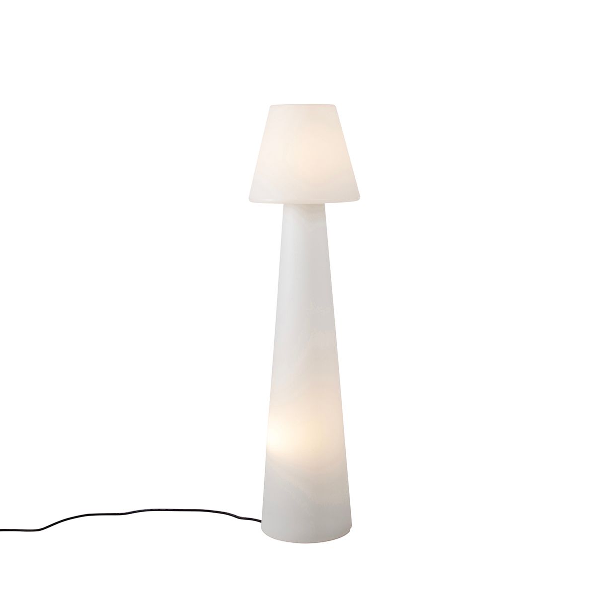 Design buiten vloerlamp mushroom wit IP44 - Katrijn
