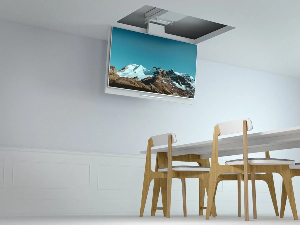 Multibrackets M Motorized Ceiling Mount Inverted Supports TV