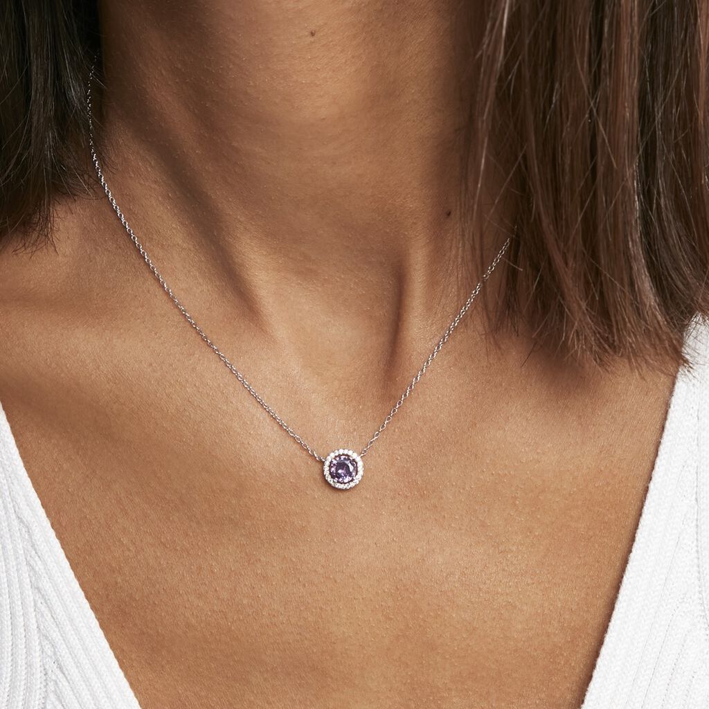 Collier Rio Copacabana Argent Blanc Oxyde De Zirconium