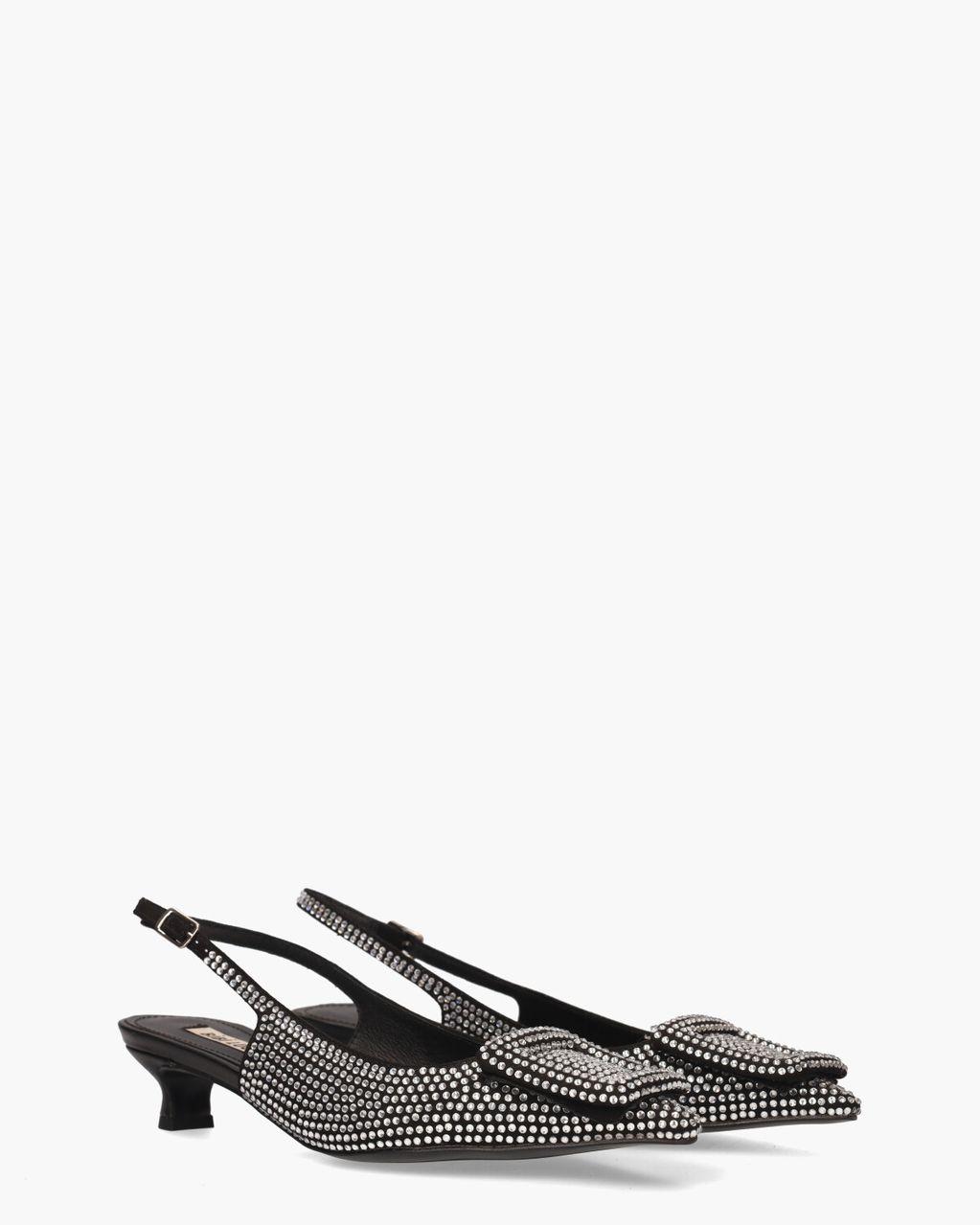 Bibi Lou Poznan Zwart/Zilver Dames Slingbackpumps