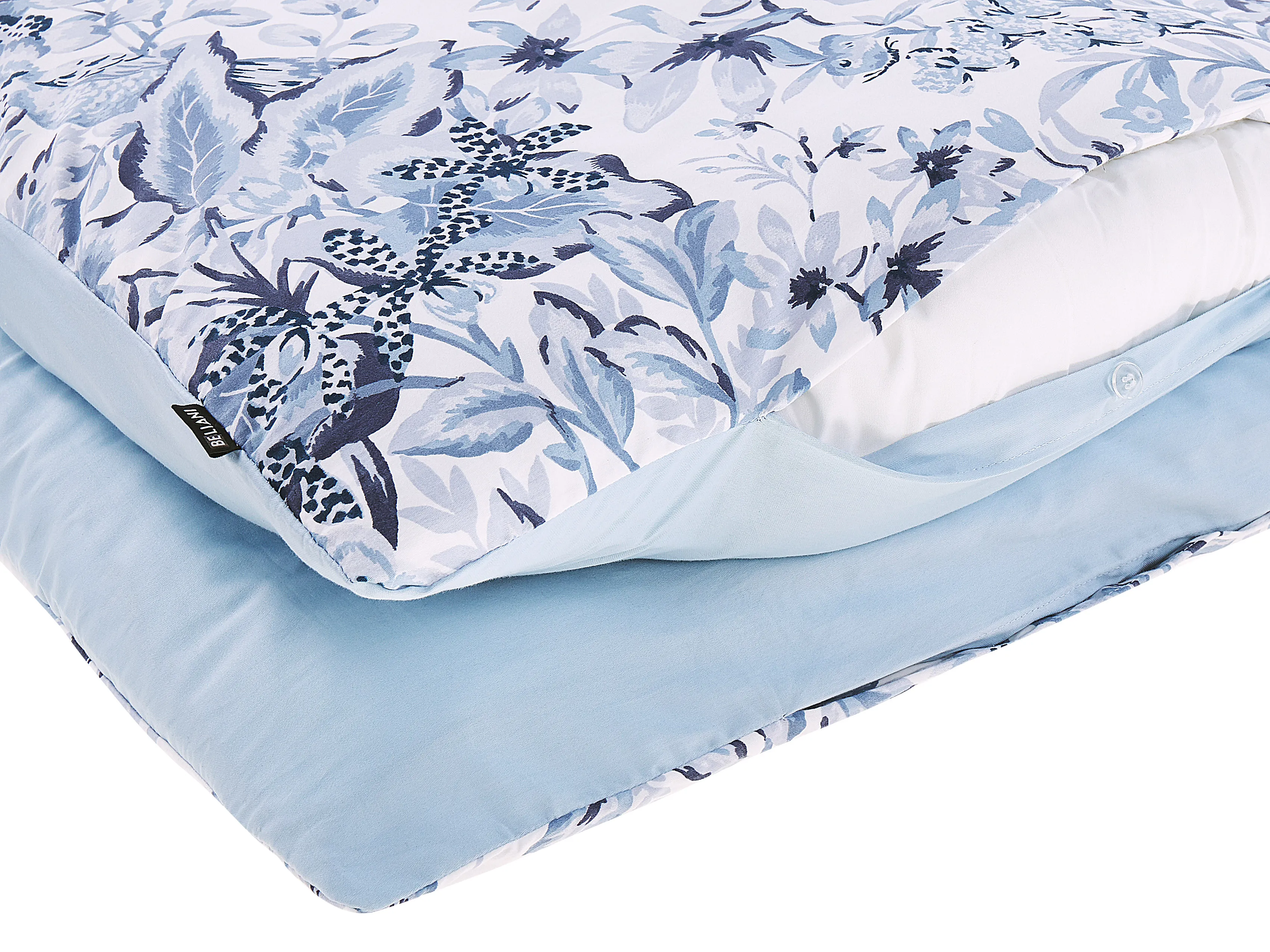 Dekbedovertrekset BALLARD Katoen-satijn 155 x 220 cm Blauw