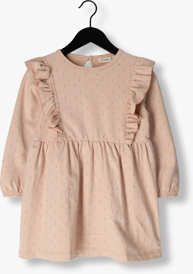 LIL\\' ATELIER lichtroze lil' atelier mini jurk nmffanja sweat dress