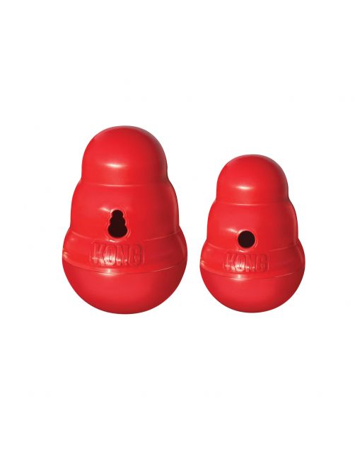 Kong Snack Dispenser Wobbler M Rood - Hondenspeelgoed