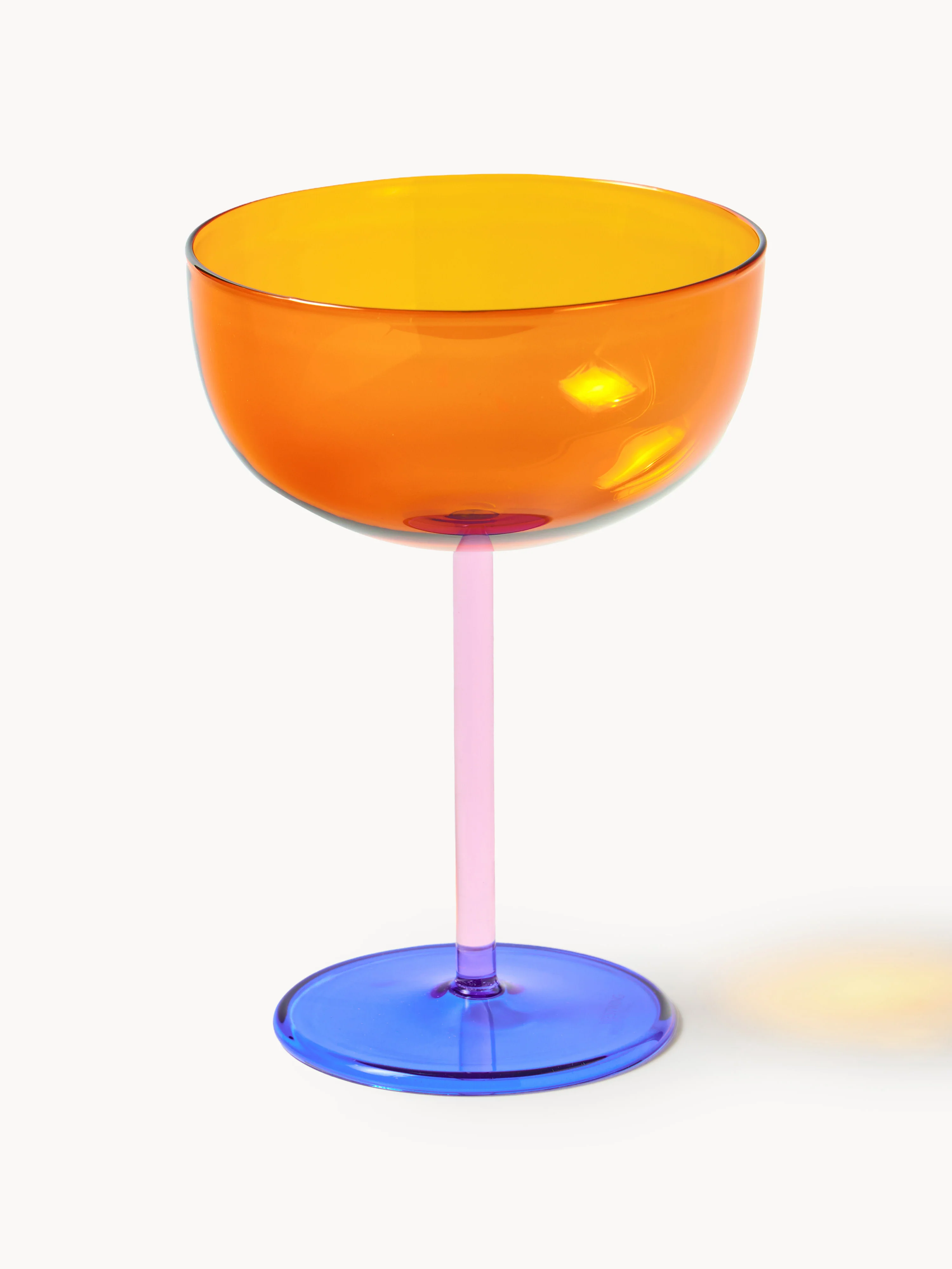 Mondgeblazen champagneglazen Karisa, 4-delig