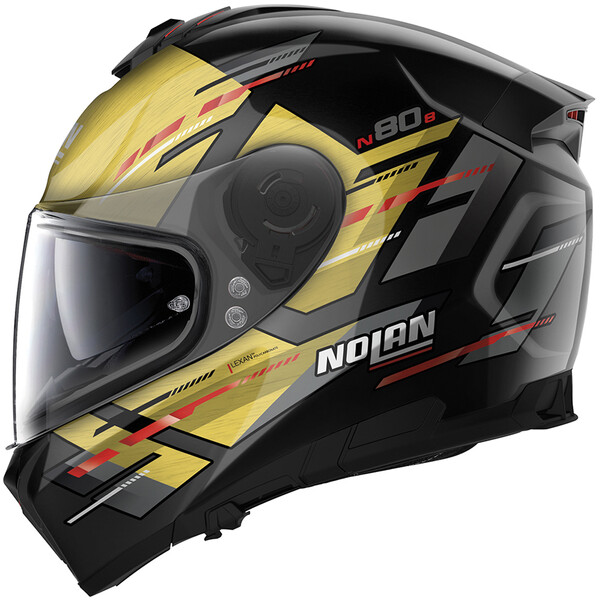 Nolan - Casque N80-8 Meteor N-Com Noir Brillant / Jaune