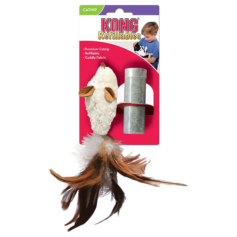 Jouet Kong Feather Mouse avec menthe