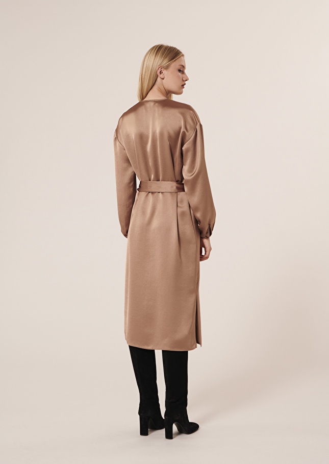 Robe Rubymarron en satin fluide
