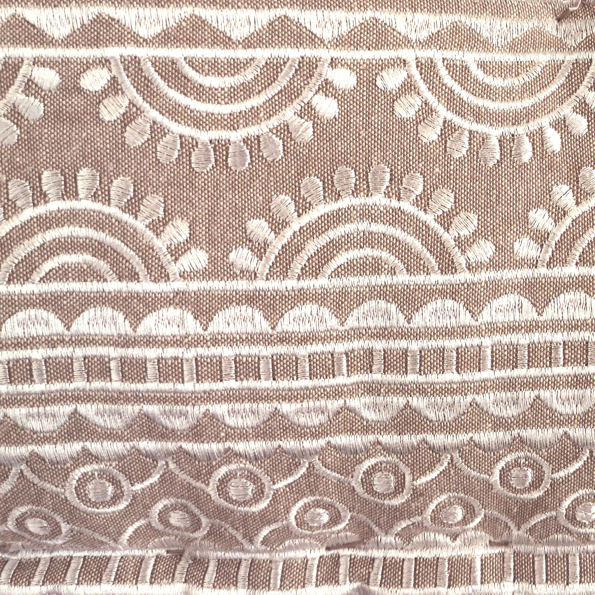 Sitzkissen 'Mehndi', braun, beige, T 60 cm, B 60 cm, H 10 cm von fischer's lagerhaus