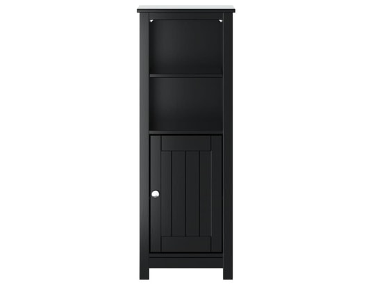 VIDAXL - Armoire de salle de bain berg noir 40x34x110 cm pin massif