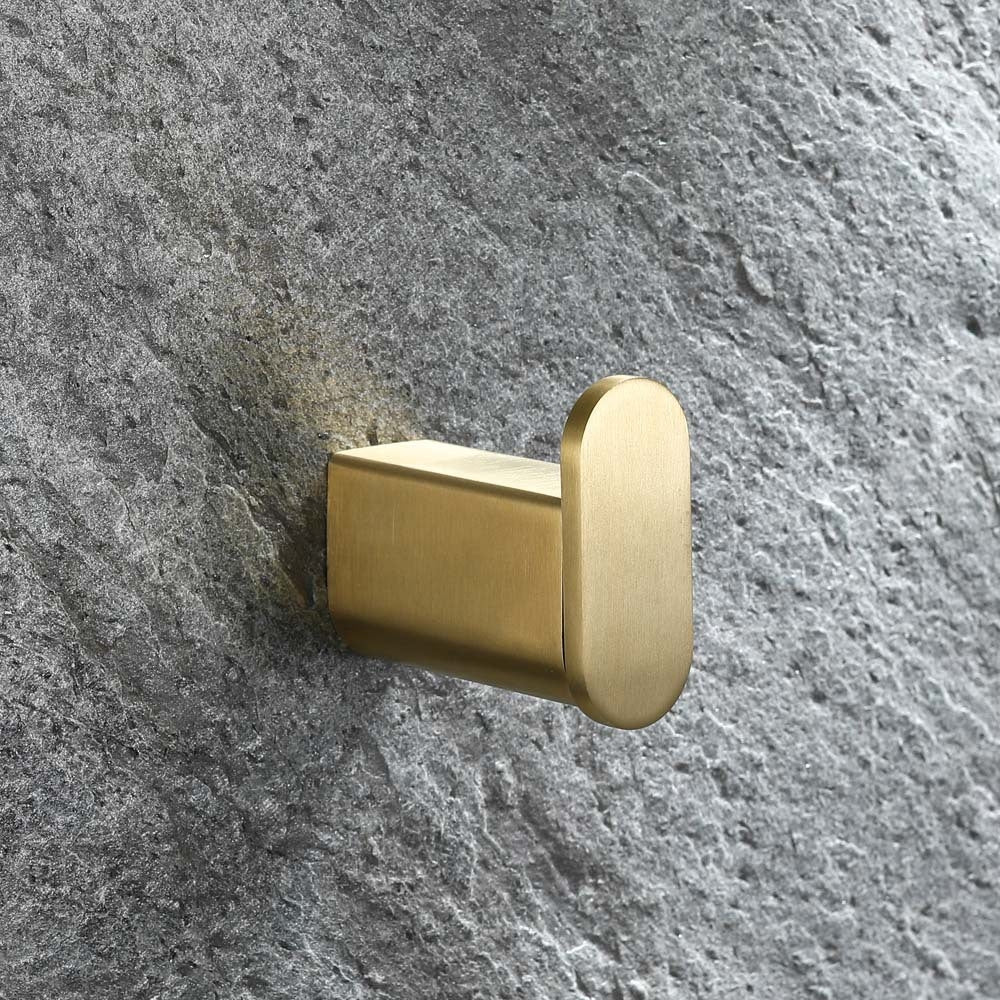 XIVADA Handdoekhaakje Dona - Inclusief schroefset - Goud - Set van 2