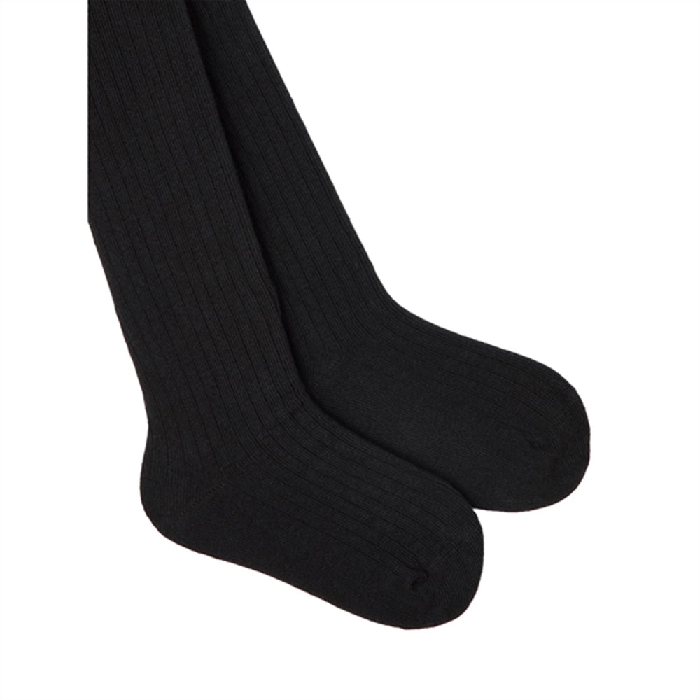 Black Rib Strømpebukser 2-pak Noos