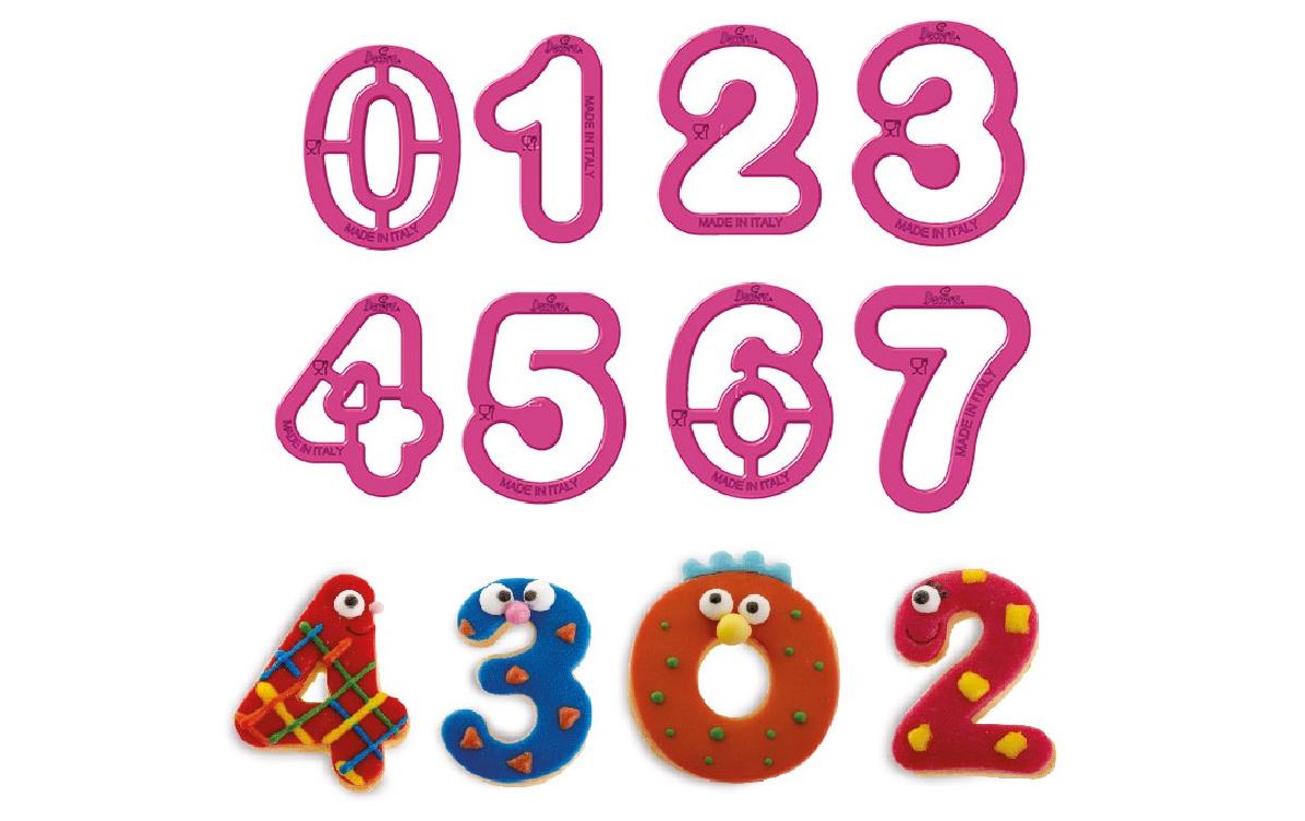 Guetzli-Ausstecher-Set 9 Stück, ZahlenAusstecher in Zahlenform