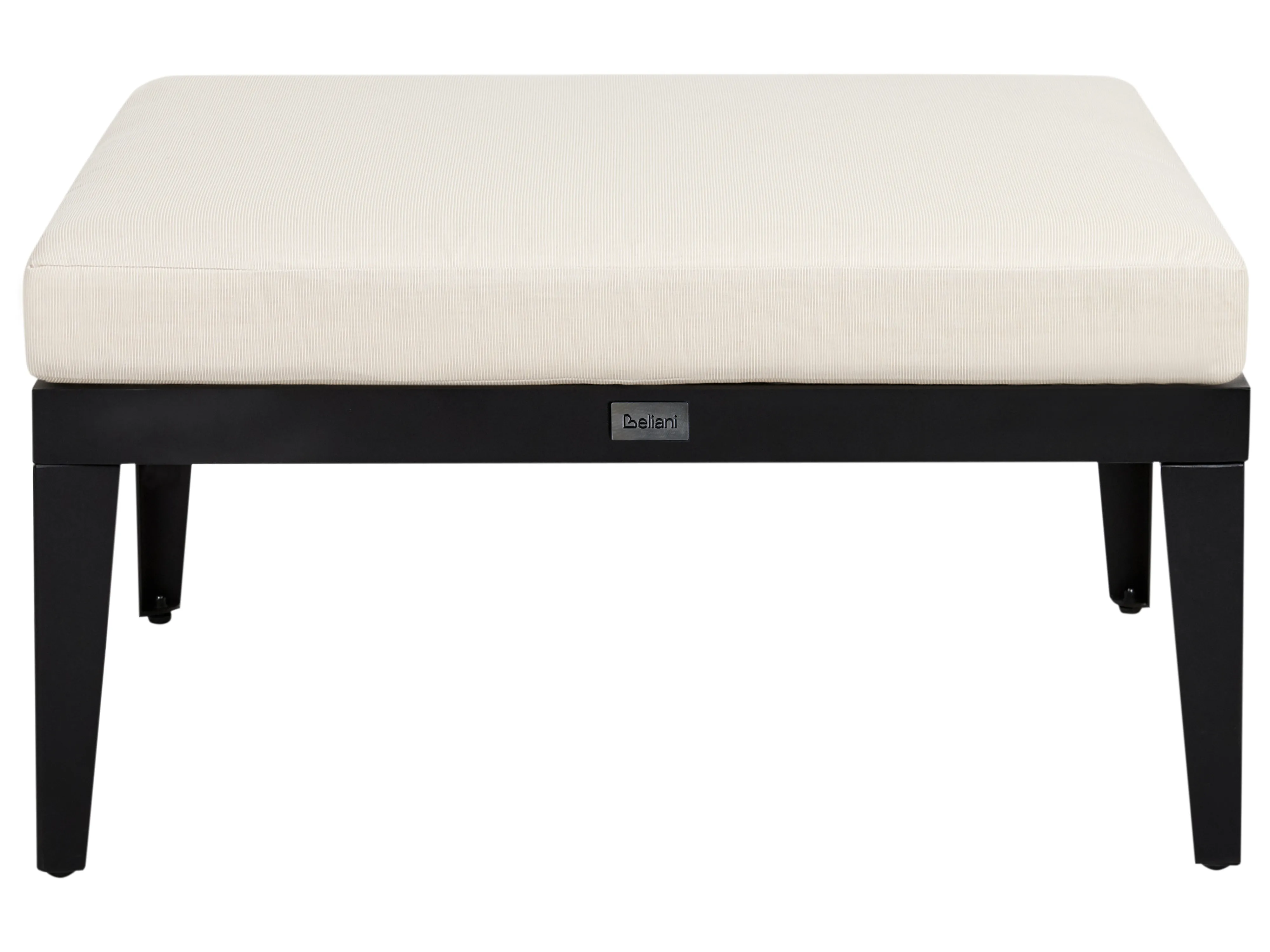 Loungeset met tafel en ottomaan 4-zits BRACCIANO rechtszijdig Gecertificeerd acaciahout Lichtbeige