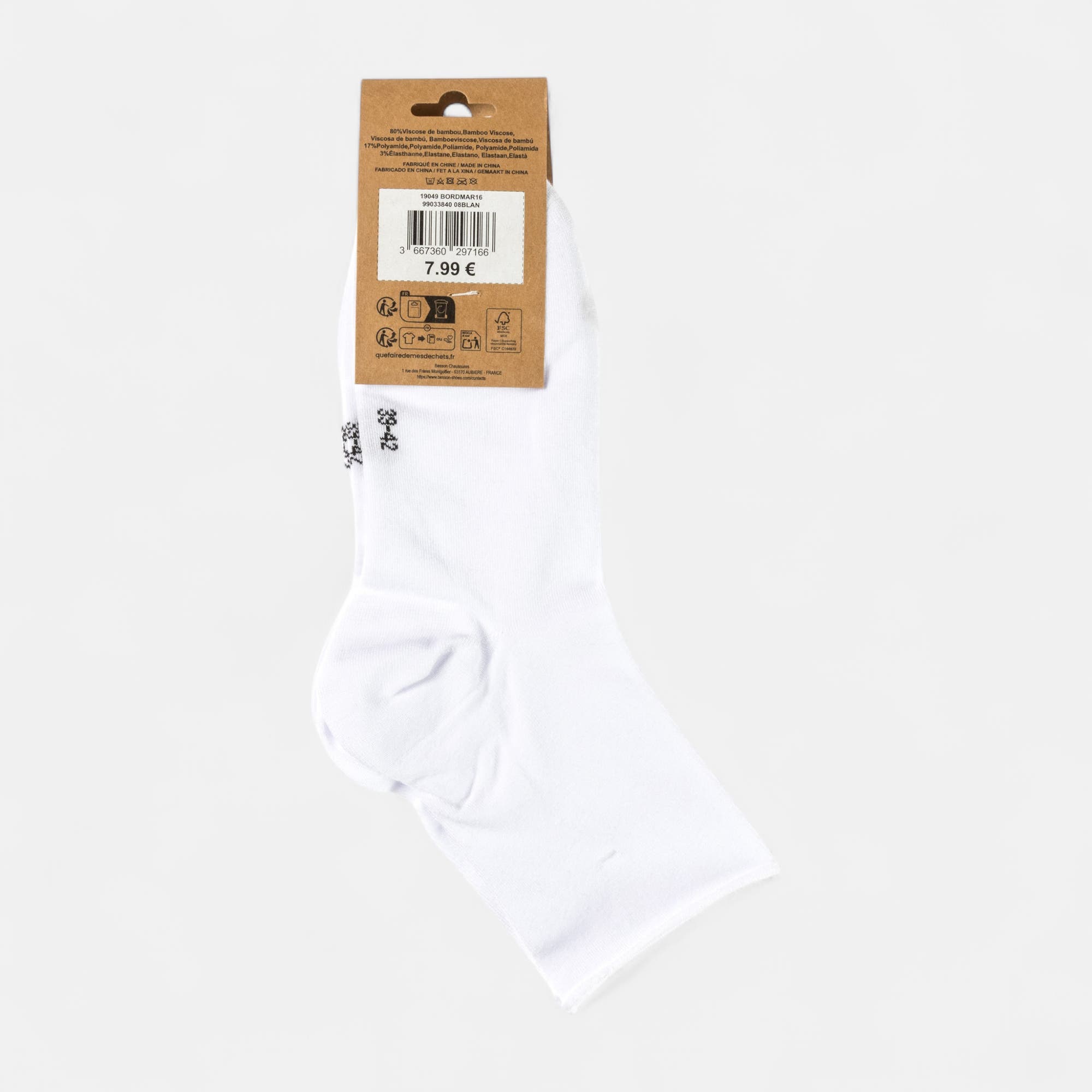 Chaussettes Homme blanc