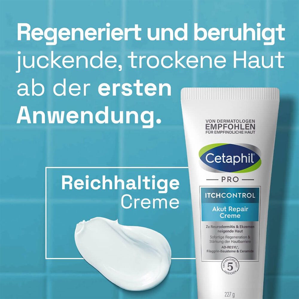 CETAPHIL PRO ItchControl Akut Repair Creme reduziert Symptome bei Neurodermitis