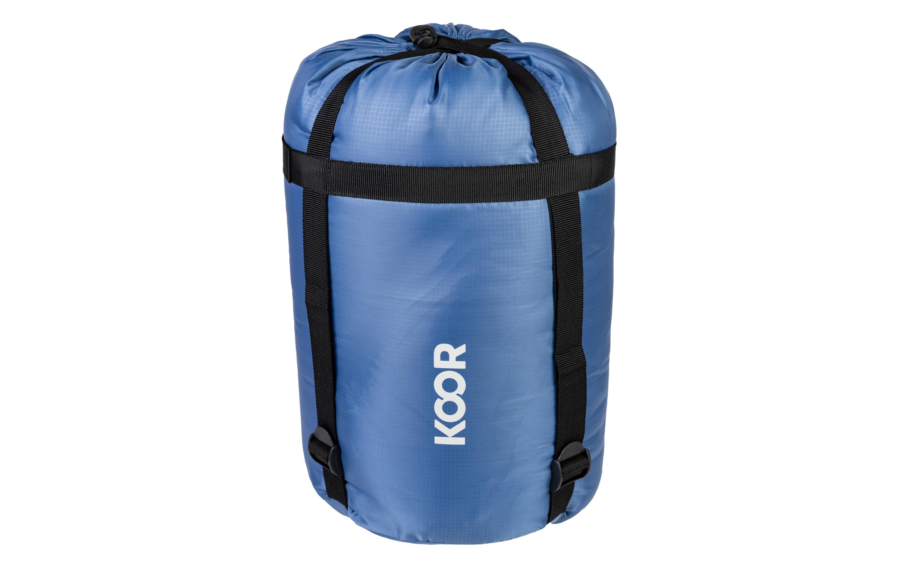 Schlafsack, Schlafsackeinlage und Reisekissen Set Blau3-teiliges Set für Schlafkomfort unter freiem Himmel