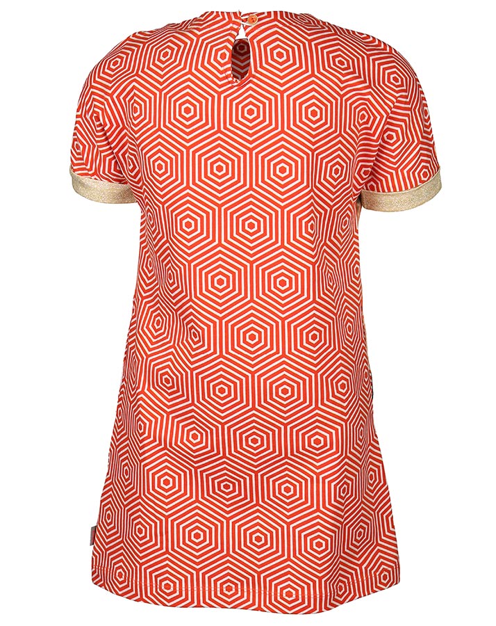 Kleid TRIEN mit Taschen in orangerot
