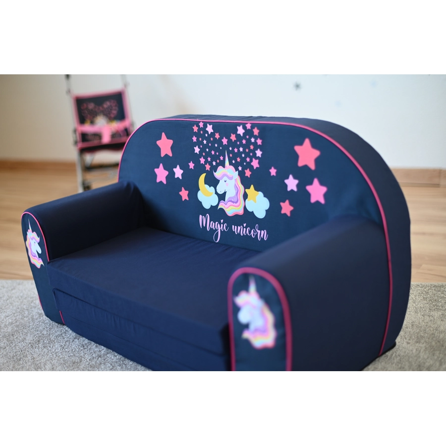 knorr toys® Kindersofa Magic Unicorn blau