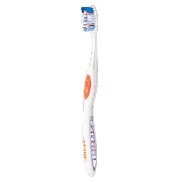 Escova de dentes Elmex de limpeza média-intensa