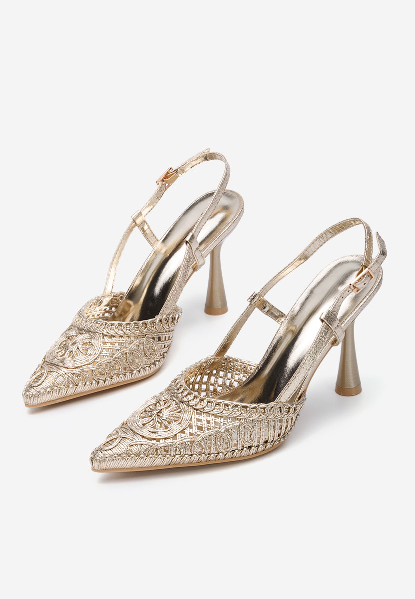 Chaussures slingback dorées Azzie V2