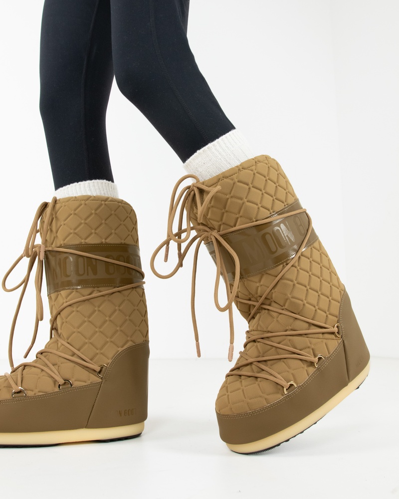 Moonboot The Original Icon Quilt Snowboots  - cognac