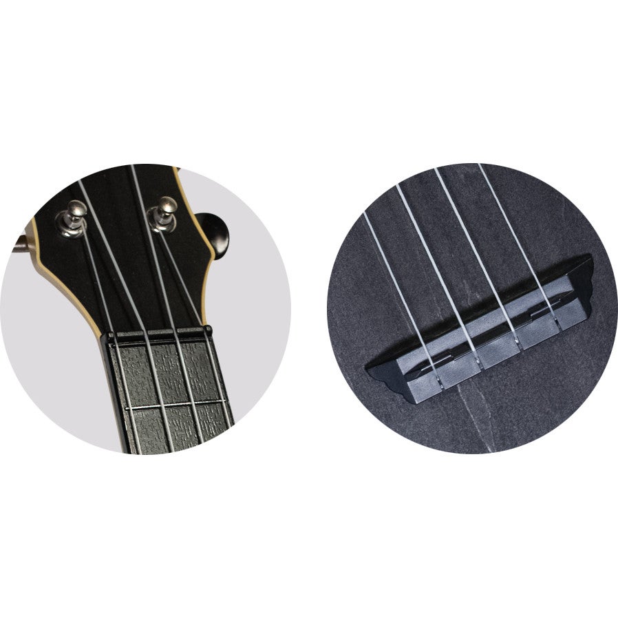 Flight Travel Series TUS35 Black sopraan ukelele met gigbag