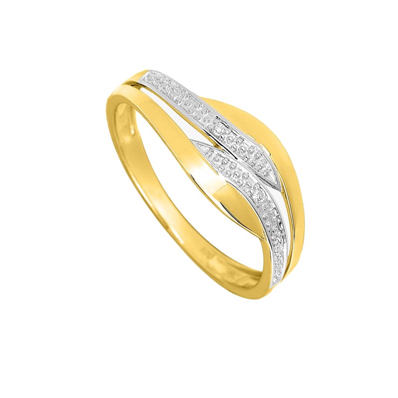 Bague Femme - Or 18 Carats - Diamant 0,01 Carats