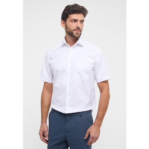 Eterna Kortærmet Modern Fit Skjorte, Hvid, 44