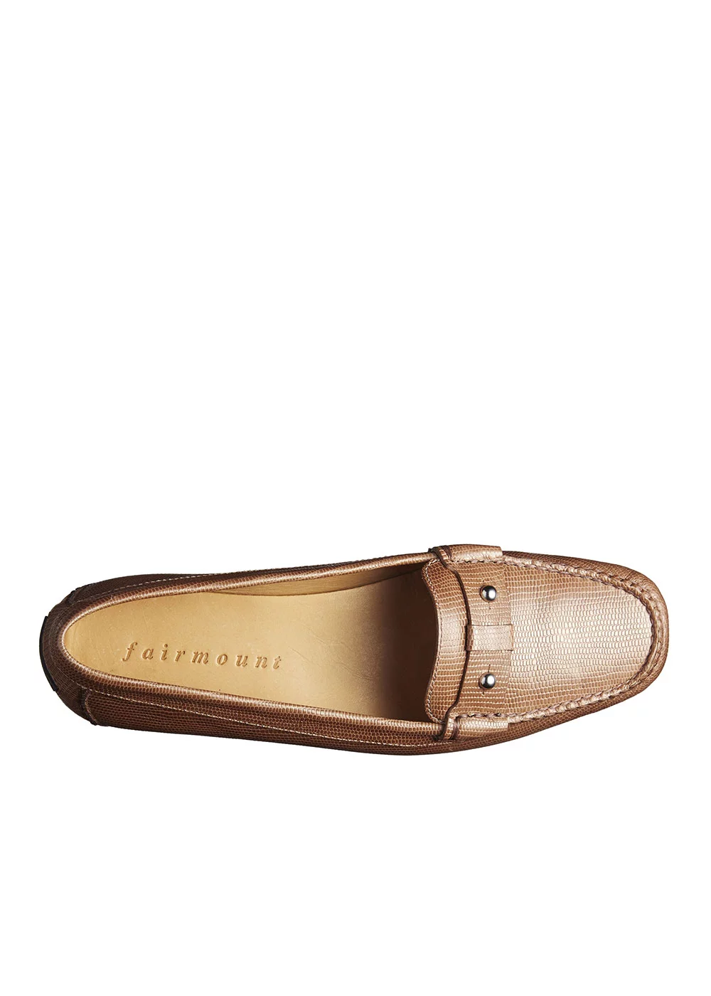 SQUARE BUTTON CUIR BEIGE