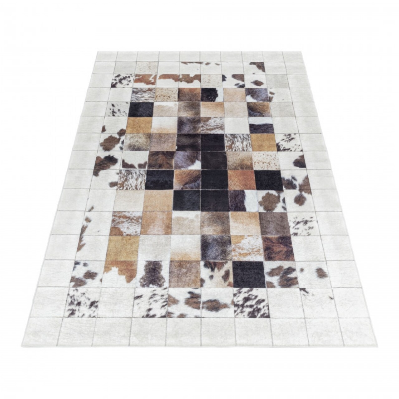 Antirutsch Vintage waschbarer teppich Wohnzimmerteppich Patchwork Mehrfarbig