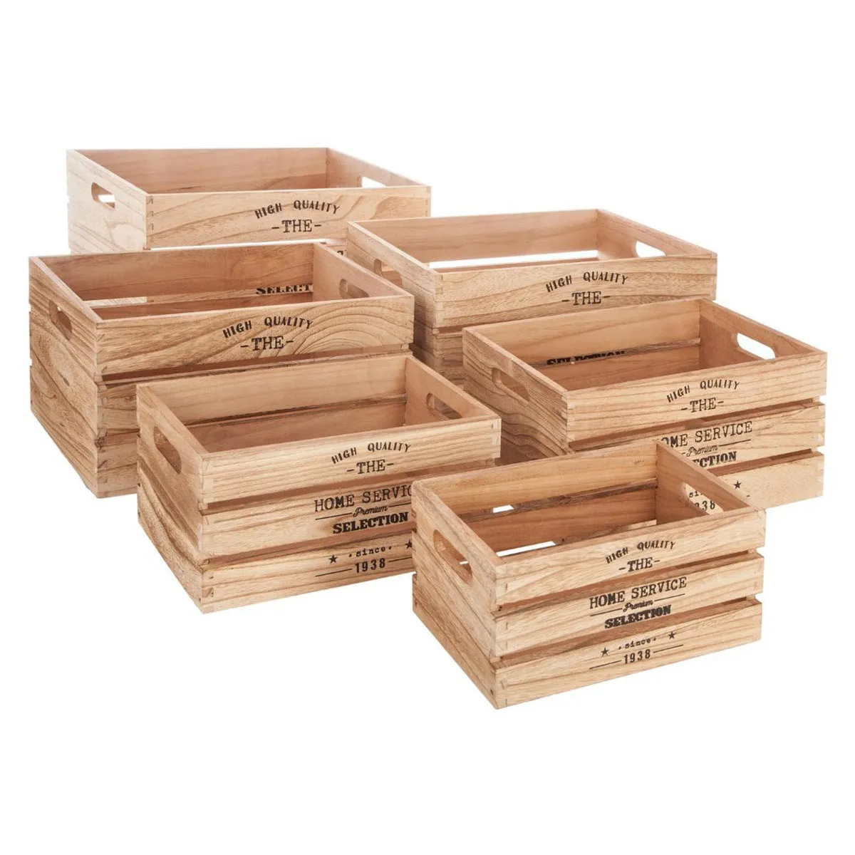 Atmosphera, Createur D'Interieur Atmosphera Cagettes déco - Bois naturel