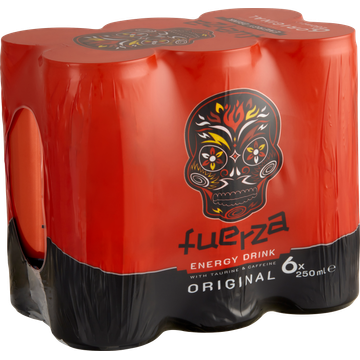 Fuerza Energy Drink with Taurine & Caffeine Original 6 x 250 ML