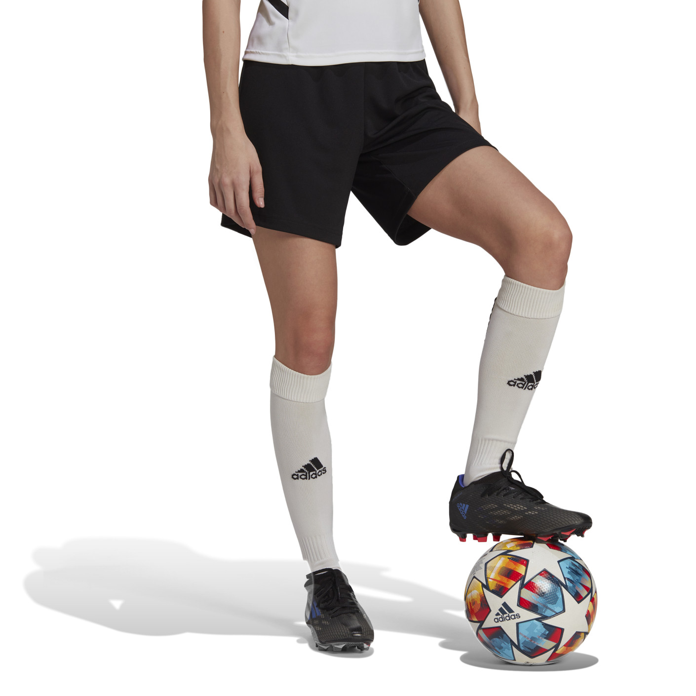 Adidas Entrada 22 Voetbalbroekje Dames Zwart Wit