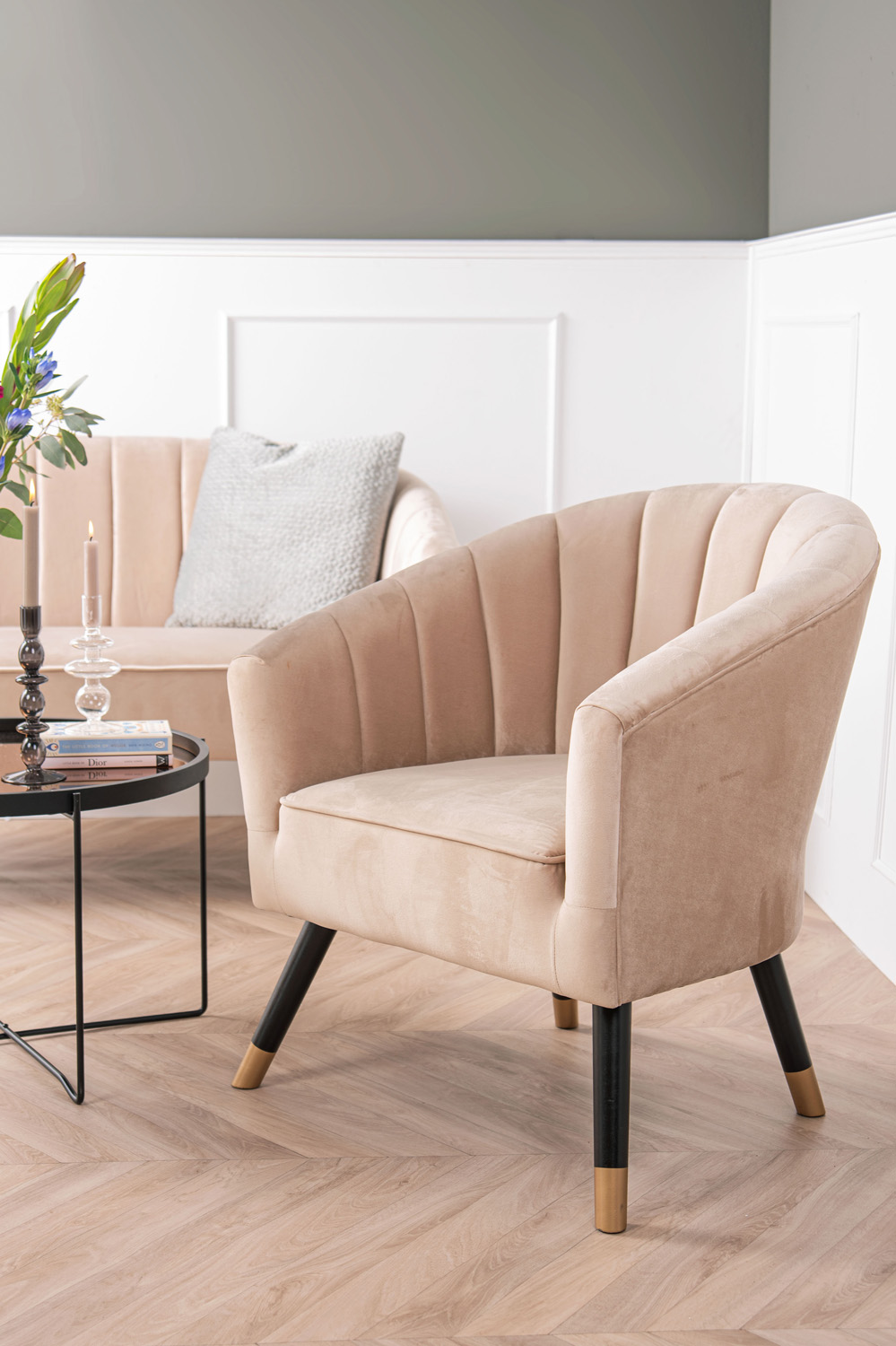 Chair Royal velvet sand brown